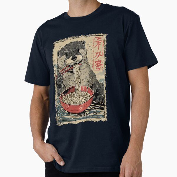 Otter Ramen Noodles – Kawaii Japanese Food Art T-Shirt