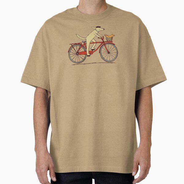 Dog and Squirrel are Friends | Whimsical Animal Art | Dog Riding a Bicycle